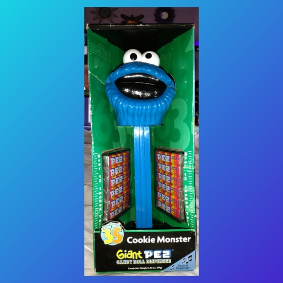 Sesame Street Other Vintage Giant Cookie Monster Pez Musical Candy